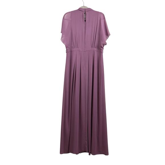 Ignite Evenings New York New Maxi Dress Size 14 Purple Embellished Waist - Picture 13 of 14